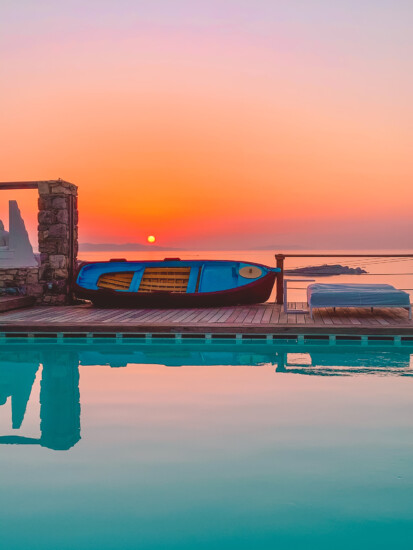 Best Sunset view Mykonos - from Tharroe of Mykonos hotel