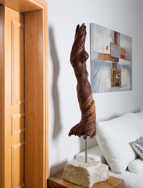 Wood Sculpture Art in Mykonos