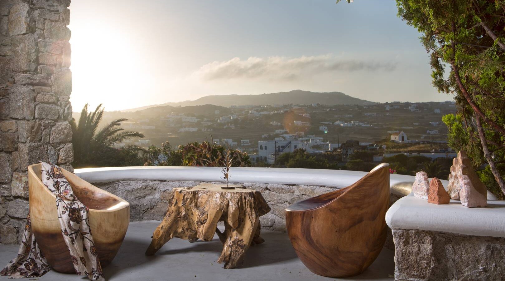 Reception art pieces in Mykonos, at Tharroe of Mykonos