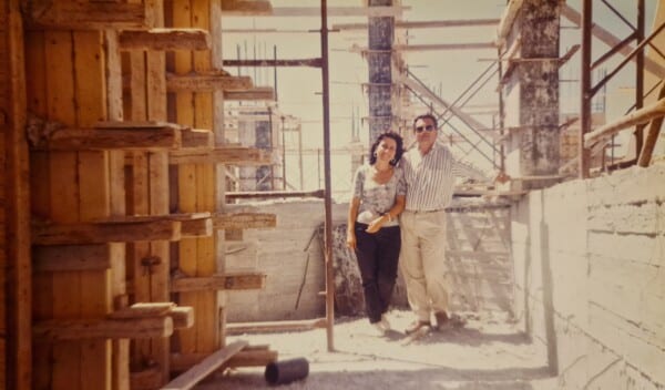 Olga and John, hotel construction 1995